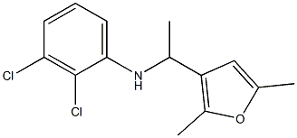 2,3-dichloro-N-[1-(2,5-dimethylfuran-3-yl)ethyl]aniline Struktur