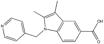 2,3-dimethyl-1-(pyridin-4-ylmethyl)-1H-indole-5-carboxylic acid Struktur