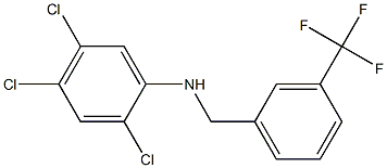 2,4,5-trichloro-N-{[3-(trifluoromethyl)phenyl]methyl}aniline Struktur