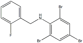 2,4,6-tribromo-N-[(2-fluorophenyl)methyl]aniline Struktur