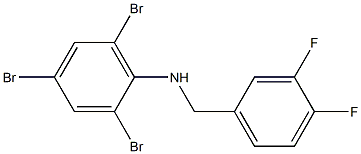 2,4,6-tribromo-N-[(3,4-difluorophenyl)methyl]aniline Struktur