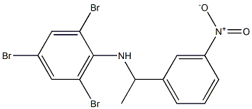 2,4,6-tribromo-N-[1-(3-nitrophenyl)ethyl]aniline Struktur