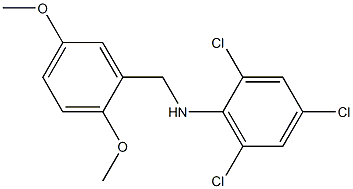 2,4,6-trichloro-N-[(2,5-dimethoxyphenyl)methyl]aniline Struktur