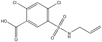 2,4-dichloro-5-(prop-2-en-1-ylsulfamoyl)benzoic acid Struktur