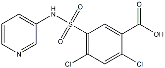 2,4-dichloro-5-(pyridin-3-ylsulfamoyl)benzoic acid Struktur