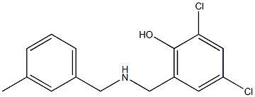 2,4-dichloro-6-({[(3-methylphenyl)methyl]amino}methyl)phenol Struktur