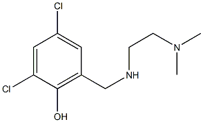 2,4-dichloro-6-({[2-(dimethylamino)ethyl]amino}methyl)phenol Struktur