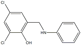 2,4-dichloro-6-[(phenylamino)methyl]phenol Struktur