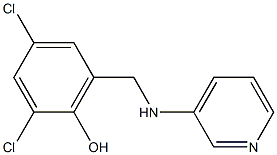 2,4-dichloro-6-[(pyridin-3-ylamino)methyl]phenol Struktur