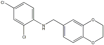 2,4-dichloro-N-(2,3-dihydro-1,4-benzodioxin-6-ylmethyl)aniline Struktur