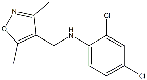 2,4-dichloro-N-[(3,5-dimethyl-1,2-oxazol-4-yl)methyl]aniline Struktur