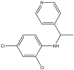 2,4-dichloro-N-[1-(pyridin-4-yl)ethyl]aniline Struktur