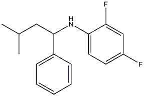 2,4-difluoro-N-(3-methyl-1-phenylbutyl)aniline Struktur