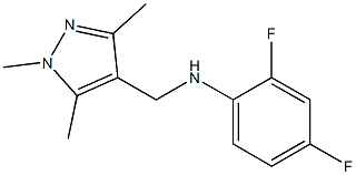 2,4-difluoro-N-[(1,3,5-trimethyl-1H-pyrazol-4-yl)methyl]aniline Struktur