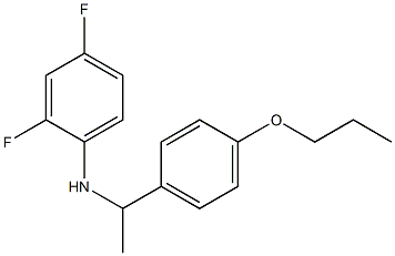 2,4-difluoro-N-[1-(4-propoxyphenyl)ethyl]aniline Struktur