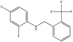 2,4-difluoro-N-{[2-(trifluoromethyl)phenyl]methyl}aniline Struktur