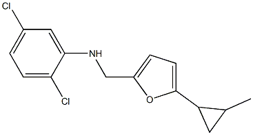 2,5-dichloro-N-{[5-(2-methylcyclopropyl)furan-2-yl]methyl}aniline Struktur