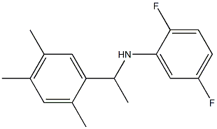 2,5-difluoro-N-[1-(2,4,5-trimethylphenyl)ethyl]aniline Struktur