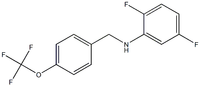 2,5-difluoro-N-{[4-(trifluoromethoxy)phenyl]methyl}aniline Struktur