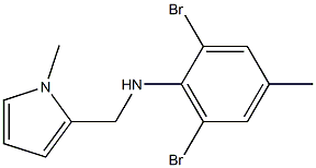 2,6-dibromo-4-methyl-N-[(1-methyl-1H-pyrrol-2-yl)methyl]aniline Struktur