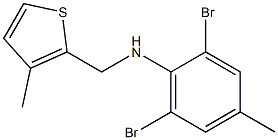 2,6-dibromo-4-methyl-N-[(3-methylthiophen-2-yl)methyl]aniline Struktur