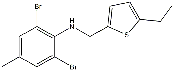 2,6-dibromo-N-[(5-ethylthiophen-2-yl)methyl]-4-methylaniline Struktur