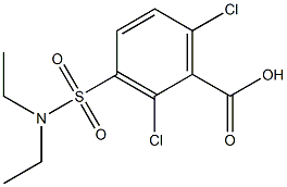 2,6-dichloro-3-(diethylsulfamoyl)benzoic acid Struktur