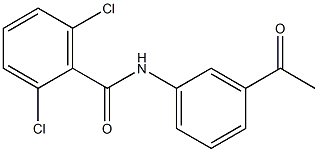 2,6-dichloro-N-(3-acetylphenyl)benzamide Struktur