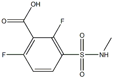 2,6-difluoro-3-(methylsulfamoyl)benzoic acid Struktur