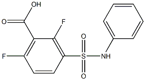 2,6-difluoro-3-(phenylsulfamoyl)benzoic acid Struktur