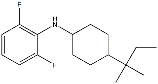 2,6-difluoro-N-[4-(2-methylbutan-2-yl)cyclohexyl]aniline Struktur