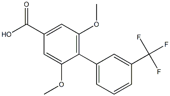 2,6-dimethoxy-3'-(trifluoromethyl)-1,1'-biphenyl-4-carboxylic acid Struktur