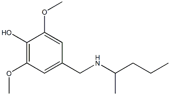 2,6-dimethoxy-4-[(pentan-2-ylamino)methyl]phenol Struktur