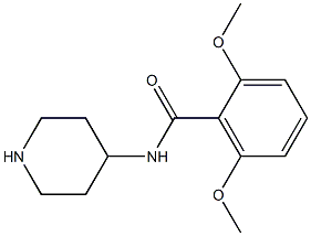 2,6-dimethoxy-N-(piperidin-4-yl)benzamide Struktur