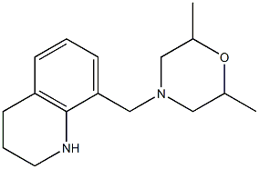 2,6-dimethyl-4-(1,2,3,4-tetrahydroquinolin-8-ylmethyl)morpholine Struktur