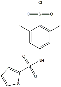 2,6-dimethyl-4-[(thien-2-ylsulfonyl)amino]benzenesulfonyl chloride Struktur