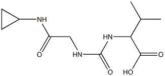 2-[({[2-(cyclopropylamino)-2-oxoethyl]amino}carbonyl)amino]-3-methylbutanoic acid Struktur