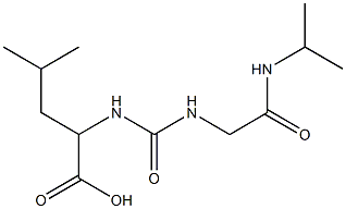 2-[({[2-(isopropylamino)-2-oxoethyl]amino}carbonyl)amino]-4-methylpentanoic acid Struktur