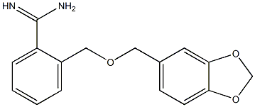 2-[(1,3-benzodioxol-5-ylmethoxy)methyl]benzenecarboximidamide Struktur