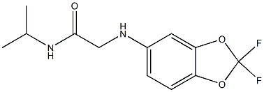 2-[(2,2-difluoro-2H-1,3-benzodioxol-5-yl)amino]-N-(propan-2-yl)acetamide Struktur