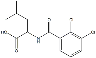 2-[(2,3-dichlorophenyl)formamido]-4-methylpentanoic acid Struktur