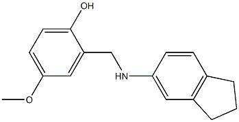 2-[(2,3-dihydro-1H-inden-5-ylamino)methyl]-4-methoxyphenol Struktur