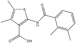 2-[(2,3-dimethylbenzene)amido]-4,5-dimethylthiophene-3-carboxylic acid Struktur