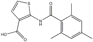 2-[(2,4,6-trimethylbenzene)amido]thiophene-3-carboxylic acid Struktur