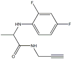 2-[(2,4-difluorophenyl)amino]-N-(prop-2-yn-1-yl)propanamide Struktur