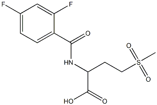 2-[(2,4-difluorophenyl)formamido]-4-methanesulfonylbutanoic acid Struktur