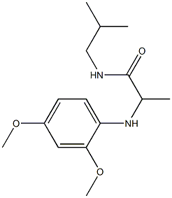 2-[(2,4-dimethoxyphenyl)amino]-N-(2-methylpropyl)propanamide Struktur