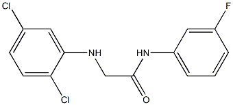 2-[(2,5-dichlorophenyl)amino]-N-(3-fluorophenyl)acetamide Struktur