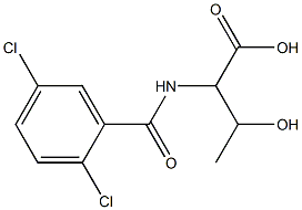 2-[(2,5-dichlorophenyl)formamido]-3-hydroxybutanoic acid Struktur