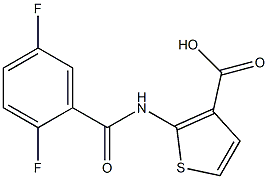 2-[(2,5-difluorobenzoyl)amino]thiophene-3-carboxylic acid Struktur